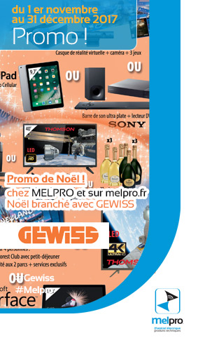 Promo Noel branch avec GEWISS chez MELPRO et sur melpro.fr